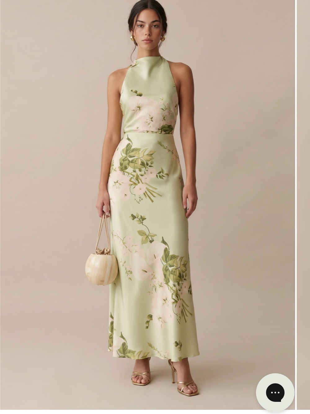 NWT Few Moda Roslyn Silk Dress in Mint Blossom. Size M - Picture 4 of 12